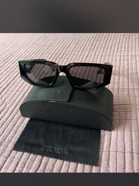 Prada Glossy Black Cat-Eye Sunglasses